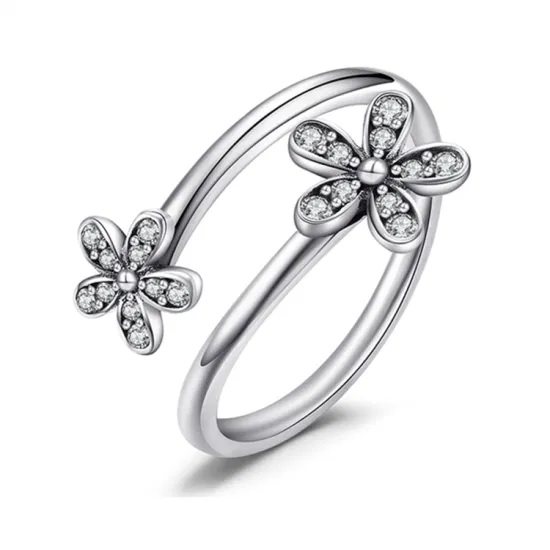 STERLING SILVER STONE RING ADJUSTABLE 925 HALLMARK