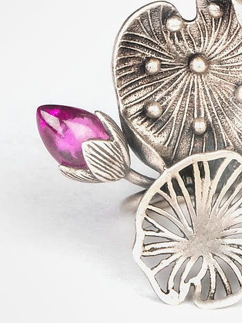 Oxidised Rise Above Stigma Ring in 925 Silver