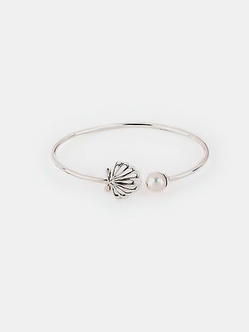 Pearl in the Sea Shell Bracelet in 925 Silver