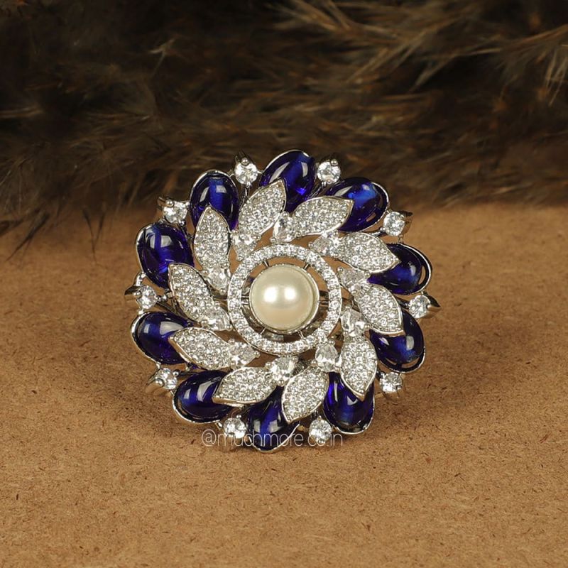 SILVER LOTUS RING WITH  925 HALLMARK