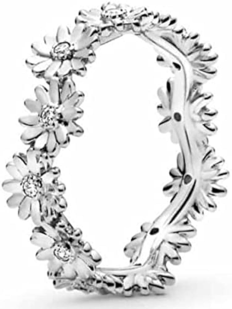 STERLING SILVER FULLOVER FLOWER STONES RING 925 HALLMARK