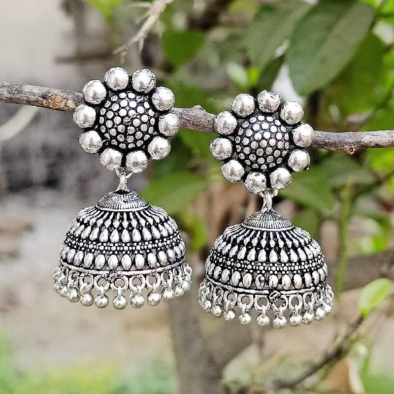Bollywood Oxidized Silver Plated Handmade Jhumka Jhumki