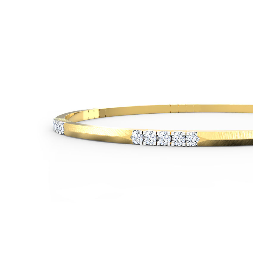 Charisma Gold Polished Silver Bangle