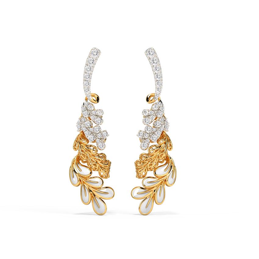 Celebration Bloom Gold Polished Silver Drop Earrings