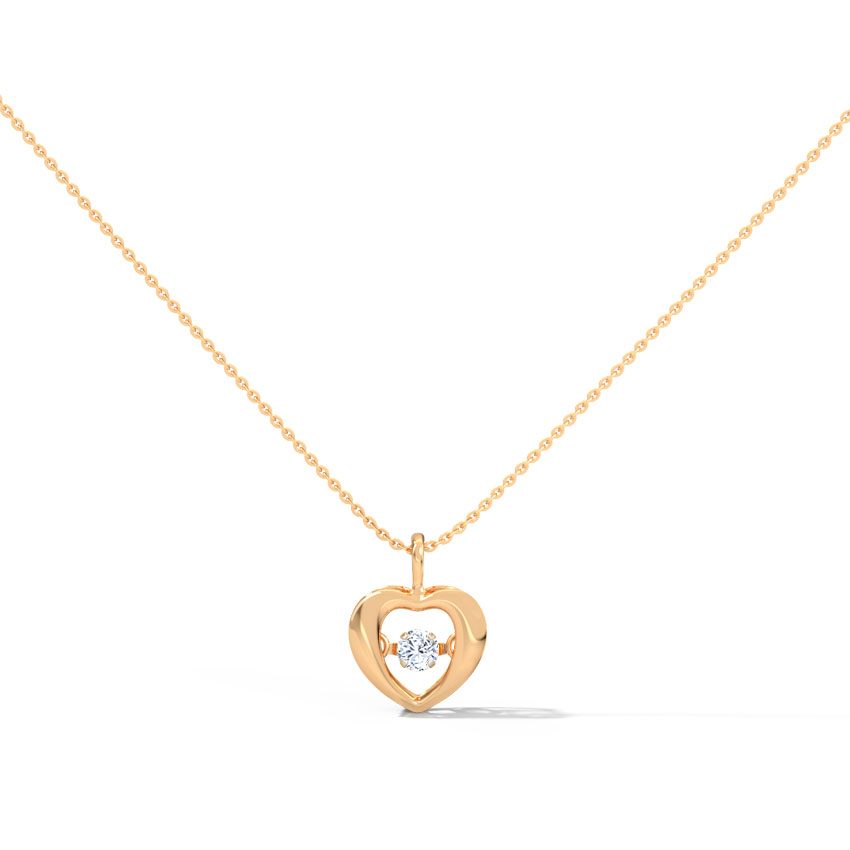 Doris Heartbeat Gold Polished Silver Necklace