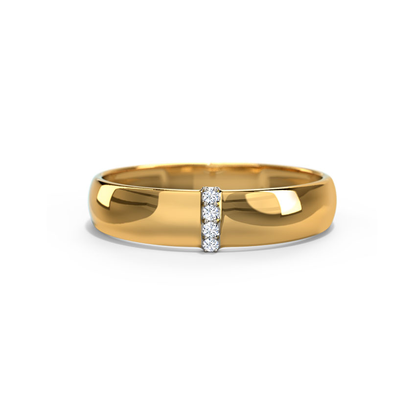 Justin Gold Polished Silver Band for Men