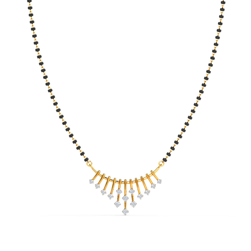 Deepa Gold Polished Silver Mangalsutra