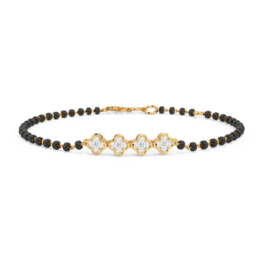 Eshani Gold Polish Stone Mangalsutra Bracelet