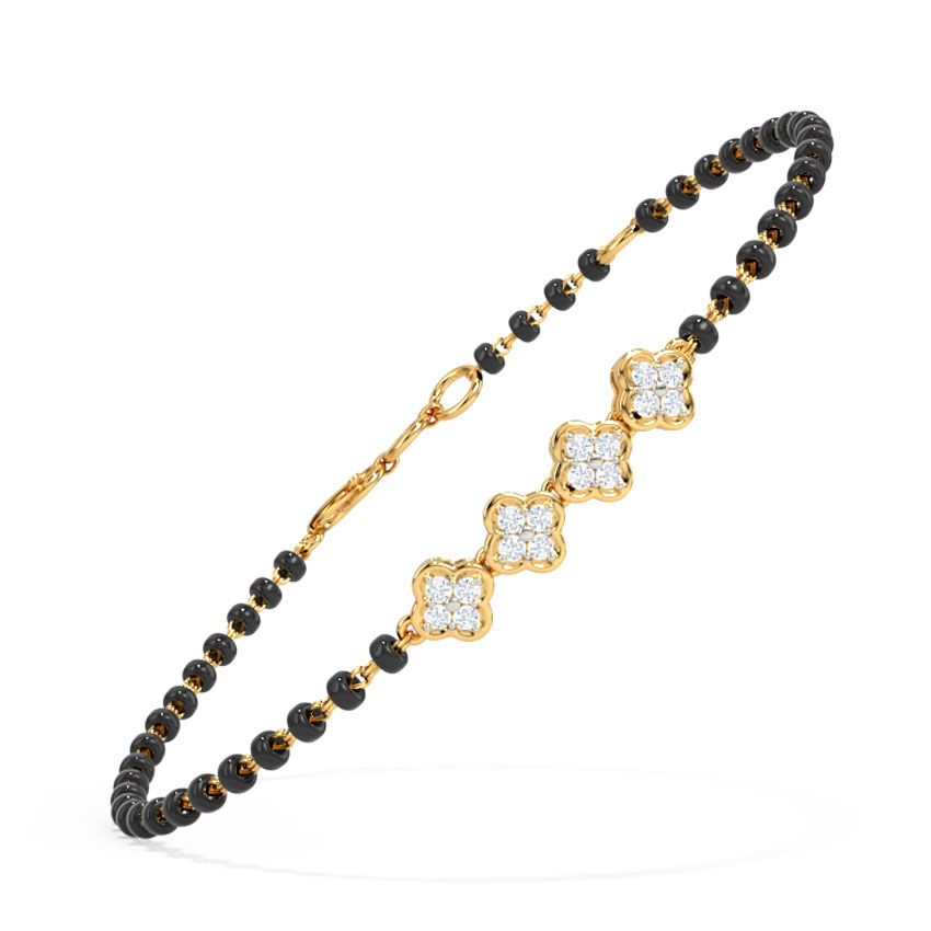 Eshani Gold Polish Stone Mangalsutra Bracelet
