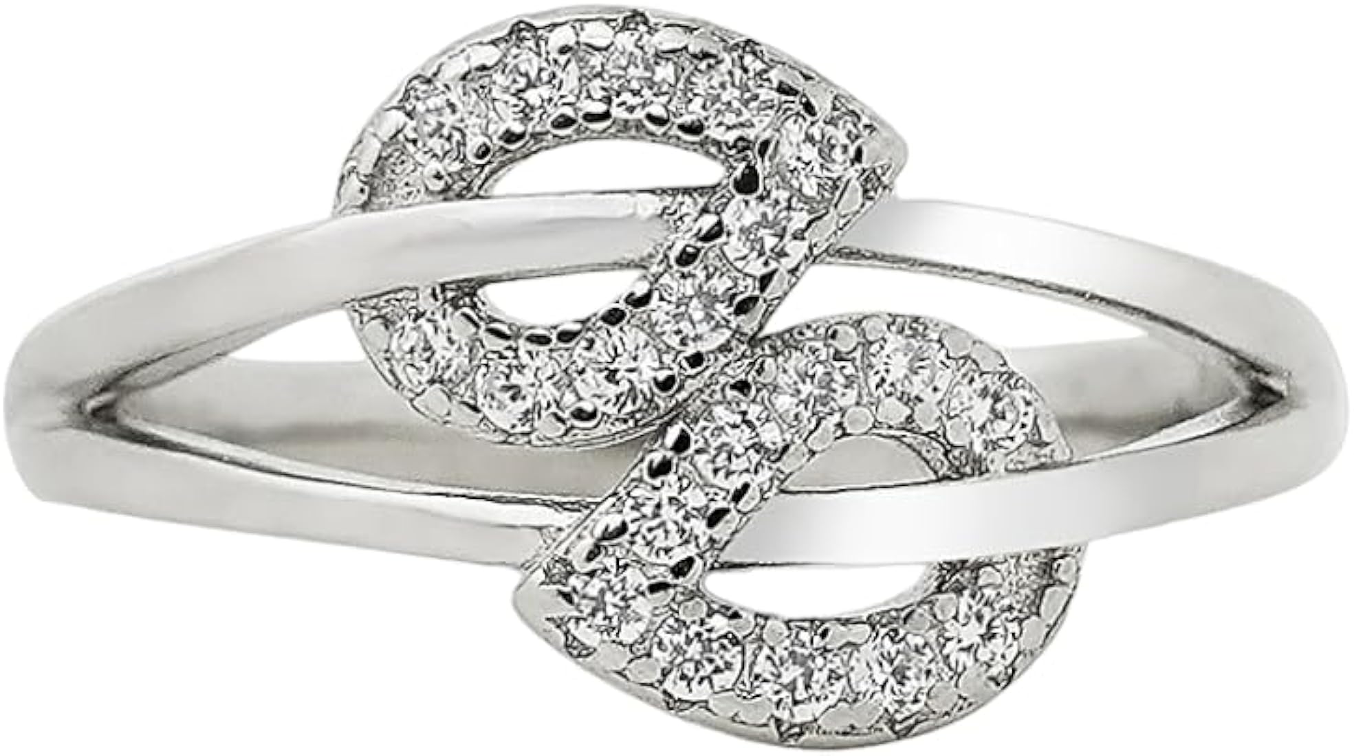 LOVING SILVER STONE RING WITH 925 HALLMARK