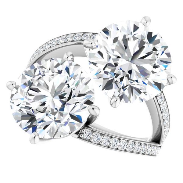 SILVER TWO STONE RING WITH 925 HALLMARK