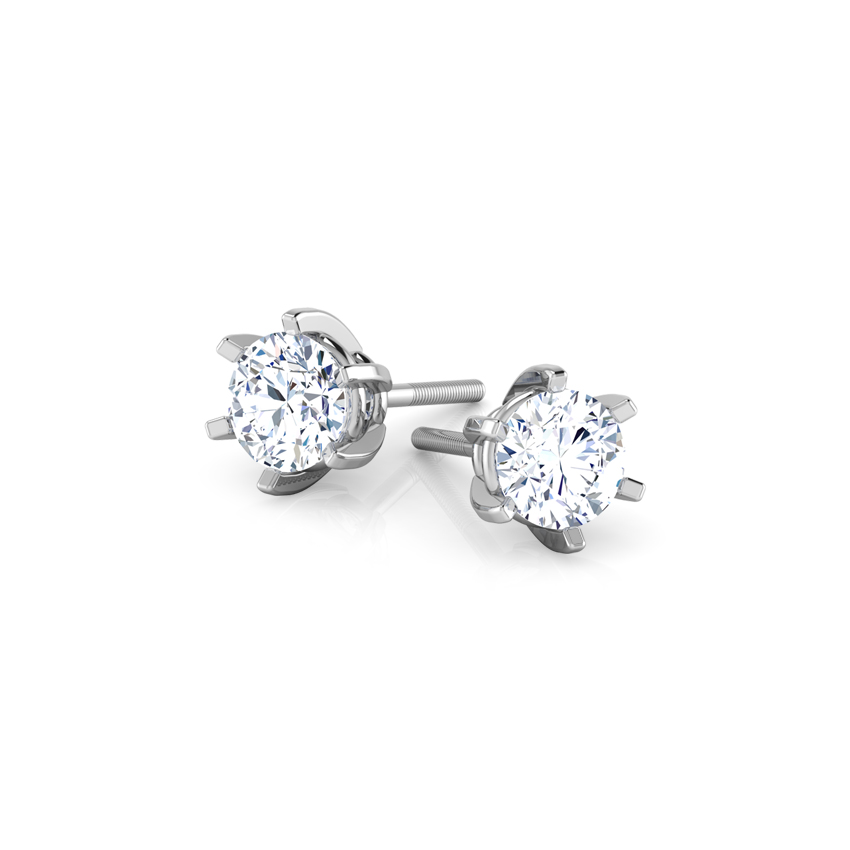Celeste Solitaire Silver Studs