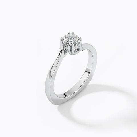 Love Knot Solitaire Ring with Hallmark 925