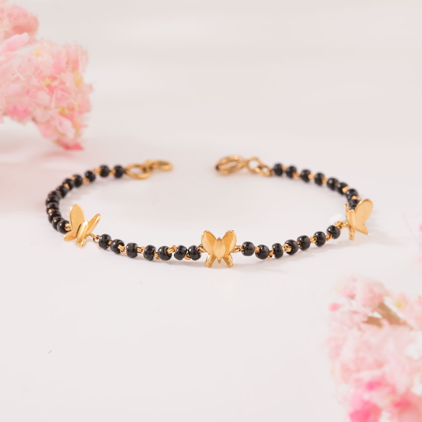 Flutter Baby Nazaria Gold Polished Silver Bracelet